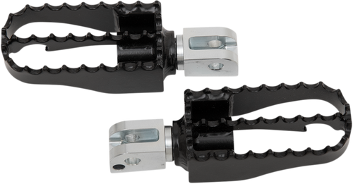 BURLY BRAND B13-1008B MX-Style Foot Pegs - Passenger Black/Chrome