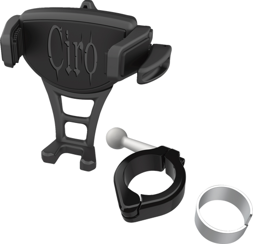 CIRO 50355 Constrictor Phone Holder - Black Black 1-1/8" | 1-1/4" Handlebar Mount