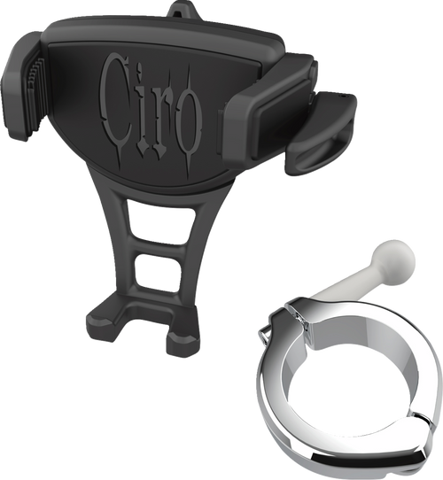 CIRO 50356 Constrictor Phone Holder - Black Chrome 1-1/2" Handlebar Mount