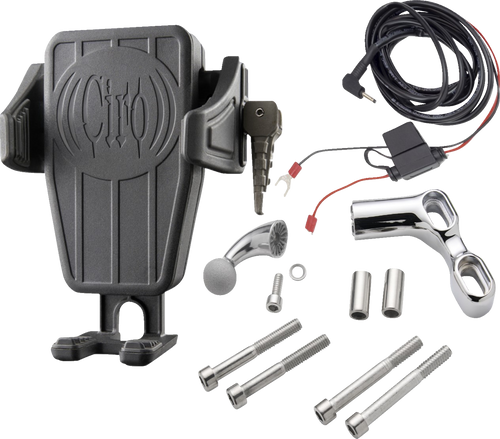 CIRO 55310 Gen 2 Cybercharger® Phone Holder - Black Chrome Offset Perch Mount