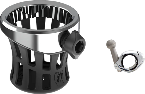 CIRO 55412 Gen 2 Drink Holder - Chrome Chrome 7/8"/1" Handlebar Mount