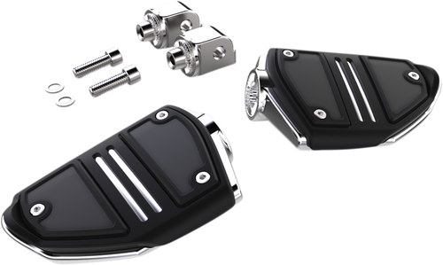 CIRO 61406 Twin Rail Foot Rests - With Mount Chrome