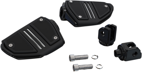 CIRO 61427 Twin Rail Foot Rests - Black