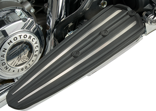 CIRO 6R004 Floorboard Inserts - Black w/ Stainless Steel Accents Indian