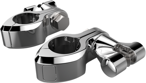 CIRO 60002 Engine Guard Highway Peg Hingeless Mounting Clamp Kit - Chrome