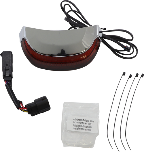 CIRO 40173 Crown Taillight with Lightstrike™ Technology - Red Lens Chrome
