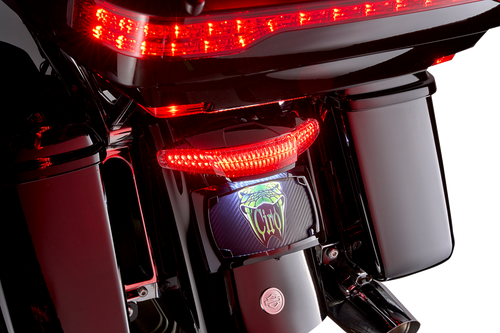 CIRO 40454 Latitude Tail Light & License Plate Mount with Lightstrike™ - Smoke Lens Black