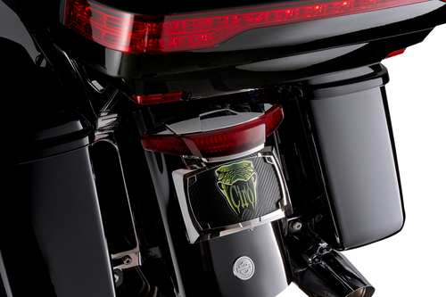 CIRO 40473 Latitude Tail Light & License Plate Mount with Lightstrike™ - Red Lens Chrome