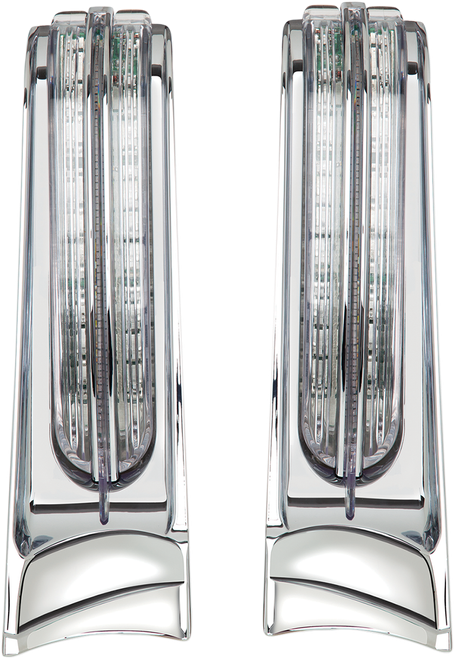 CIRO 40002 Filler Panel Lights - Clear Lens Red/Amber LEDs Chrome