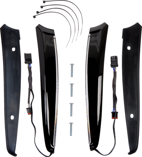 CIRO 11051 Horizon LED Lighted Windshield Trim - Black FLTR