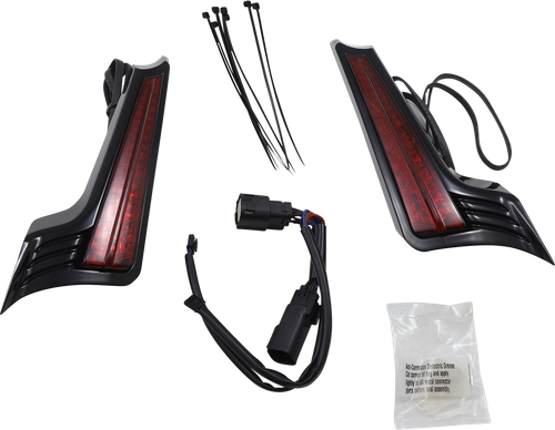 CIRO 40043 Filler Panel Lights - Red Lens Red LEDs Black
