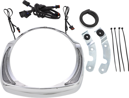 CIRO 45205 Fang® Headlight Bezel - Chrome