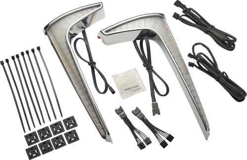 CIRO 46800 Fang® Lower Fairing Lights - Lower Fairing Chrome Indian