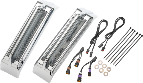 CIRO 42050 Filler Panel Tail Lights - Smoke Lens Chrome