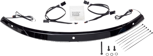 CIRO 11001 Steel Windshield Trim - Black FLH