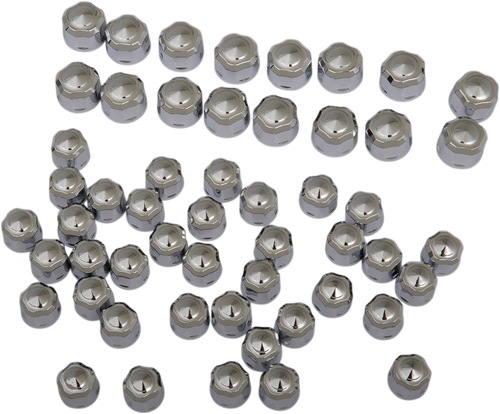 CIRO 70021 Engine Bolt Cover Caps - Engine/Bolt/Cover Crown/Diamond-Cut Chrome M8