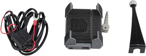 CIRO 50216 Smartphone/GPS Holder with Charger - Fairing Mount FLH