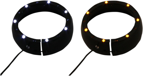 CUSTOM DYNAMICS CDTB-45TR-3B Lighted Passing Lamp Trim Ring '96-'05 FLHT - Black