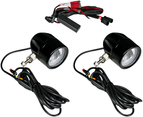 CUSTOM DYNAMICS PB-FOG-UNV-B Fog Light - Black - Clear Lens - Universal - Black Clear Lens Universal