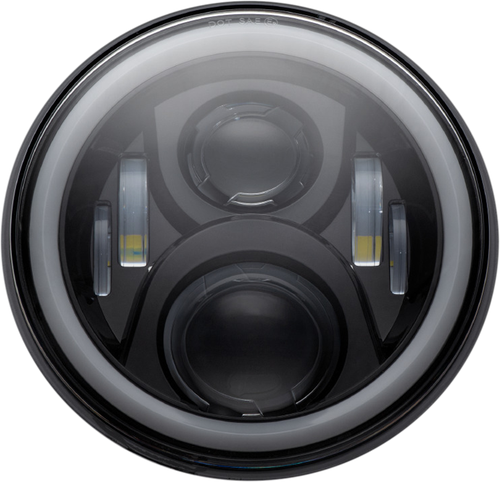 CUSTOM DYNAMICS CD-7-13-B Headlamp - 7" - LED - Black - 7" LED Black