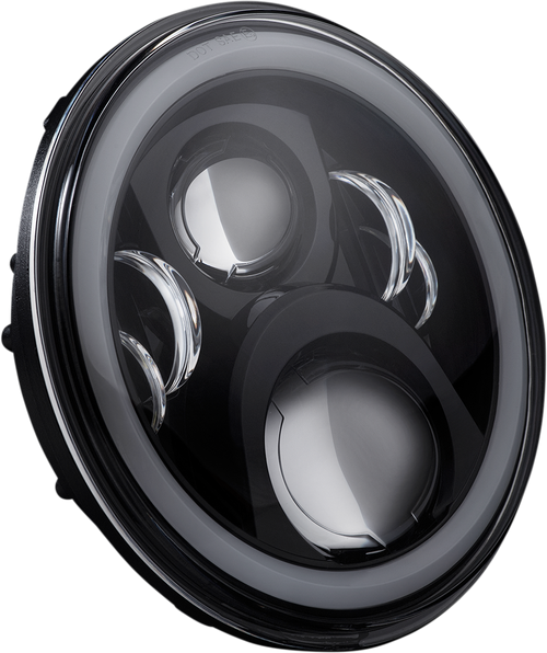 CUSTOM DYNAMICS CD-7-14-B Headlamp - 7" - LED - Black - 7" LED Black