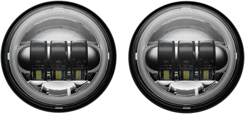 CUSTOM DYNAMICS CD-45-C Passing Lamp with Halo - 4-1/2" - Chrome - 4-1/2" Chrome