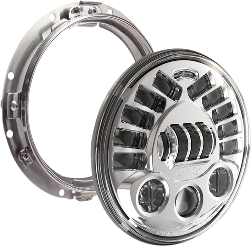 CUSTOM DYNAMICS PB-7A-13-C Adaptive Headlight with Mount - 7" - Chrome - 7" Chrome