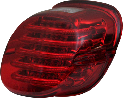 CUSTOM DYNAMICS PB-TL-LPW-R Taillight - with Top License Plate Illumination Window - Red - with Top License Plate Illumination Window Red