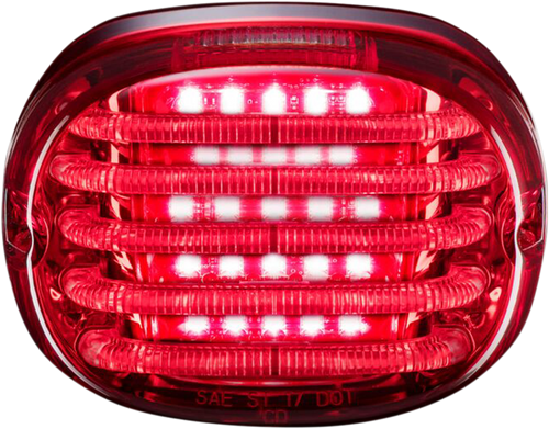 CUSTOM DYNAMICS PB-TL-SBW-R Taillight - with License Plate Illumination Window - Red - with License Plate Illumination Window Red