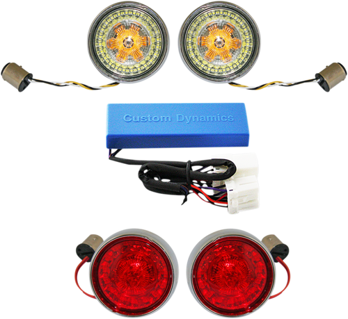CUSTOM DYNAMICS PB-HD-BB-C Full Bullet Turn Signal Conversion Kit - Chrome