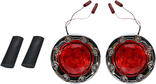 CUSTOM DYNAMICS PB-BR-RR-IND-CR ProBEAM® Bullet Ringz™ LED Turn Signals - Chrome/Red