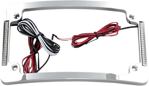 CUSTOM DYNAMICS TF06-C Tri-Radius License Plate Frame with Flushmount LEDs - Chrome