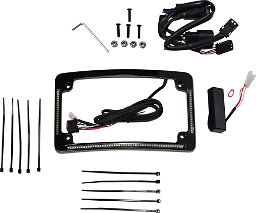 CUSTOM DYNAMICS TF05-SS6-B Radius License Plate Frame - Black