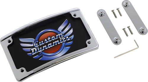 CUSTOM DYNAMICS LPF-RAD-CVO-C License Plate Frame - LED - Chrome - LED Chrome