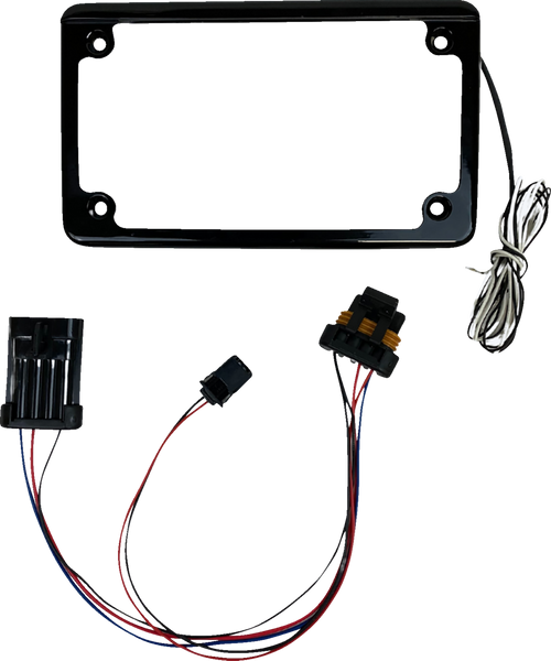CUSTOM DYNAMICS CD-LPF-RZRTRAIL Lighted License Plate Frame - Gloss Black - RZR - Gloss Black RZR