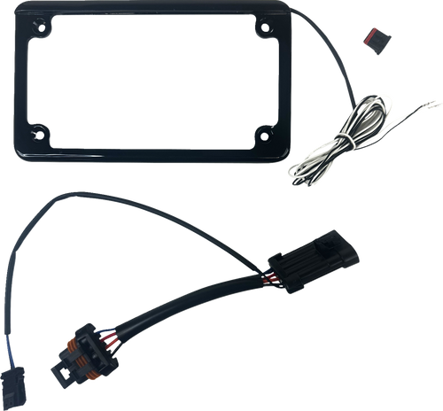 CUSTOM DYNAMICS CD-LPF-GEN Lighted License Plate Frame - Gloss Black - General - Gloss Black General
