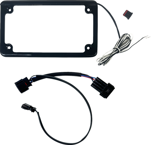 CUSTOM DYNAMICS CD-LPF-TAL22 Lighted License Plate Frame - Gloss Black - Talon - Gloss Black Talon