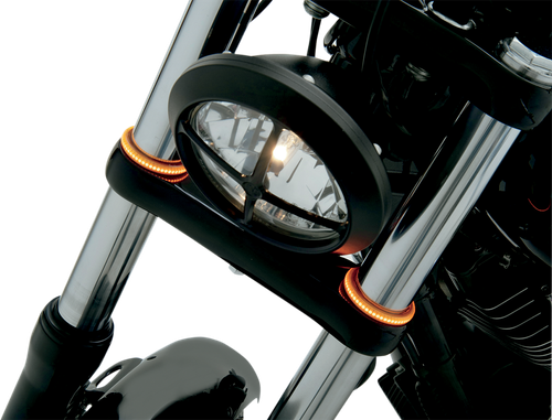 CUSTOM DYNAMICS TW49AA WRAPZ® Fork Lights - 49 mm - Amber Lens - 49 mm Amber Lens