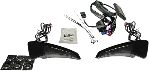 CUSTOM DYNAMICS CD-TPBR-14-SB Sequential Tour Pak Seat Back Rest LED Lights - Black/Smoke - FLH - Black/Smoke FLH