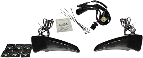 CUSTOM DYNAMICS CD-TPBR-14BCMSB Sequential Tour Pak Seat Back Rest LED Lights - Black/Smoke - CVO - Black/Smoke CVO