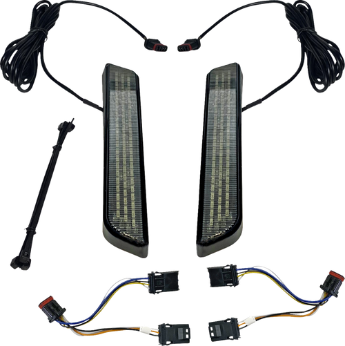 CUSTOM DYNAMICS CD-FORK-BCM-SB LED Fork Light - Smoke - Black - Smoke Black