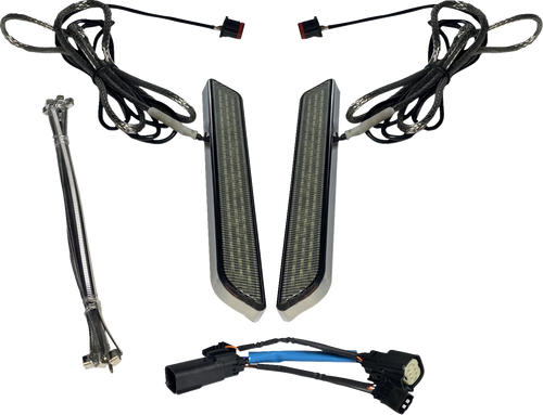 CUSTOM DYNAMICS CD-FORK-SS6-SC LED Fork Light - Smoke - Chrome - Smoke Chrome