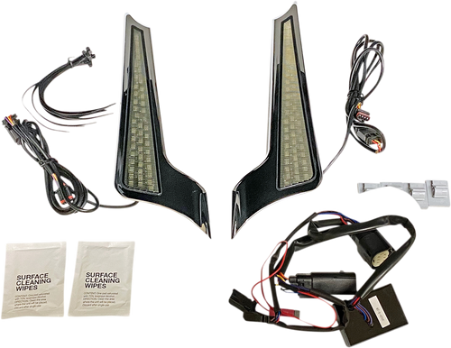 CUSTOM DYNAMICS CD-FASCIADCBCMC Panel Lights - Chrome - Smoke Lens - Chrome Smoke Lens