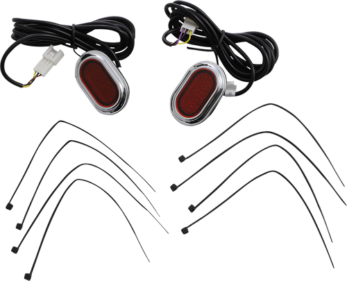CUSTOM DYNAMICS CD-PLUG-RC Antenna Grommet Light - Red Lens - Chrome - Red Lens Chrome