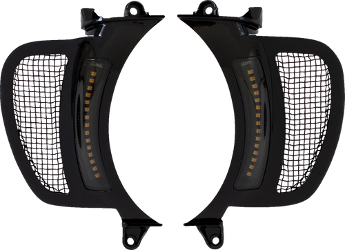 CUSTOM DYNAMICS CD-RG-V-AW2-BB LED Vent Insert - Amber/White - Black w/ Black Mesh - Amber/White Black w/ Black Mesh