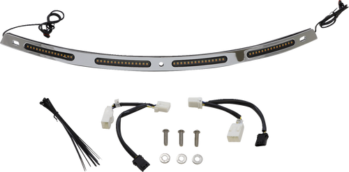 CUSTOM DYNAMICS CD-WT2-SEQ-01-C Windshield Trim - Sequential Turn Signals - Chrome - Sequential Turn Signals Chrome