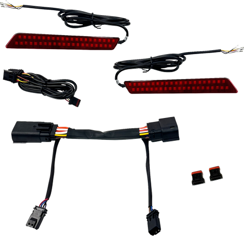 CUSTOM DYNAMICS CD-LATCH-23-R LED Latch Lights - Saddlebag - Red Lens - Saddlebag Red Lens