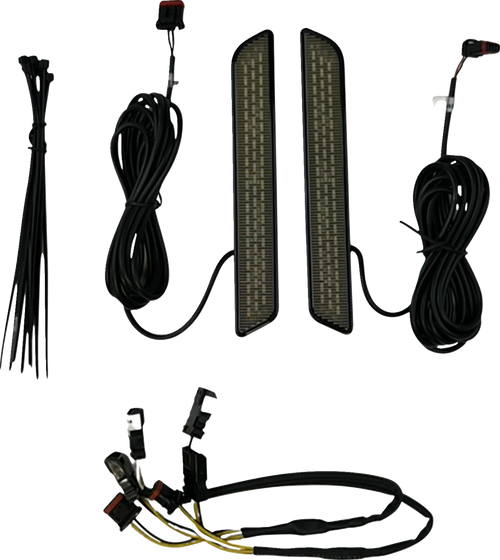 CUSTOM DYNAMICS CD-FORK-LRST-SB LED Fork Reflector - Smoke Lens