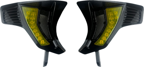 CUSTOM DYNAMICS SD-RG23-VTS-AB Shark Demon® Turn Signal Vents - Yellow Lens