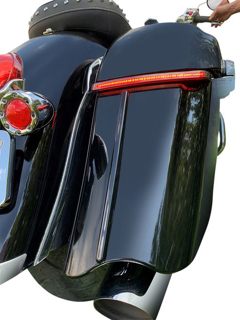 CUSTOM DYNAMICS CD-IND-SB-T-B Saddlebag Trim - Indian - Gloss Black - Indian Gloss Black